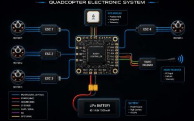 Quadcopter block diagram explained for drone design.